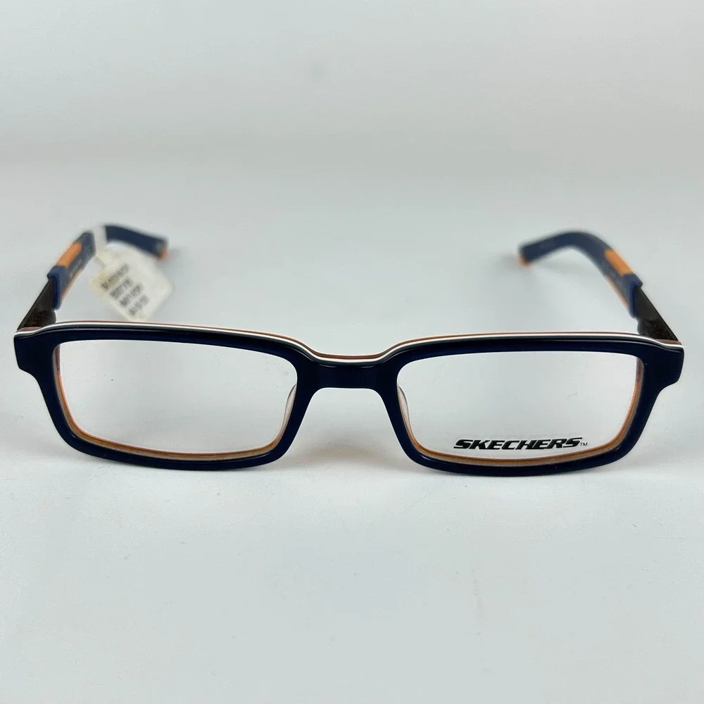 Skechers Youth SK 1110 NVOR Eyeglasses‎ Frame Navy Ivory Full Rim 44-16-125
